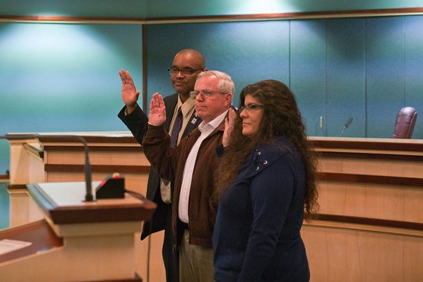 Eddie Neal, Dave Brown and Holly Blair were sworn in Tuesday night in the Lemoore City Hall Chambers